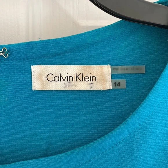 Sleeveless teal dress - Picture 3 of 7